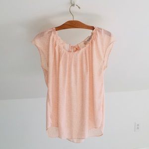 Lauren Conrad Top Peach Floral Print Flowy